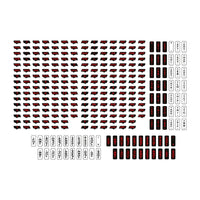 Asetek Button Label Sticker Sheet - Red