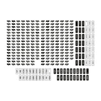 Asetek Button Label Sticker Sheet - White