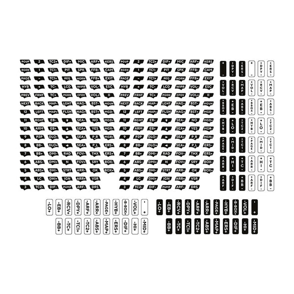 Asetek Button Label Sticker Sheet - White