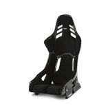 Black racing seat with 'Recaro' branding on a white background