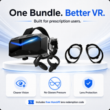 Pimax Crystal Super + Free VR Prescription Lenses Bundle - Side view | ERA Gaming VR Store | Best VR for Sim Racing