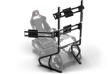 Freestanding Quad (4) Monitor Stand – Up to 80" Display for Sim Racing, Flight Simulation & Truck Simulators
