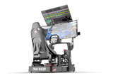 Cockpit-Mounted Dual (2) Monitor Stand – Up to 80" Display for Sim Racing, Flight Simulation & Truck Simulators