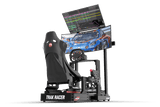 Freestanding Dual (2) Monitor Stand – Up to 80" Display for Sim Racing, Flight Simulation & Truck Simulators