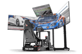 Freestanding Quad (4) Monitor Stand with Extra Leg Supports – Up to 55" Displays for Sim Racing, Flight Simulation & Truck Simulators