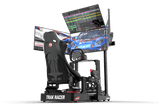 Freestanding Quad (4) Monitor Stand – Up to 45" Displays for Sim Racing, Flight Simulation & Truck Simulators