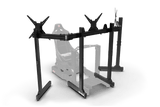 Freestanding Triple (3) Monitor Stand with Extra Leg Supports – Up to 55" Displays for Sim Racing, Flight Simulation & Truck Simulators