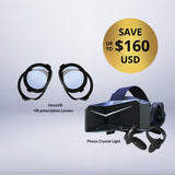 Pimax Crystal Light + Free HonsVR Prescription Lenses Bundle - Front view | ERA Gaming VR Store | Best VR for Sim Racing