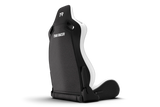 RE2 Dual-Lock Reclining Sim Racing Seat - White Diamond-Stitched Leather-Style