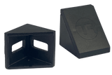 40mm (1.57") Aluminium Corner Bracket & Cap — For 8mm (0.31") Slot Extrusion Profiles