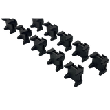 Cable Management Clip & Tie Set (10 Clips + 10 Ties) for 8mm Slot Extrusion Profiles