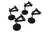 Adjustable Levelling Legs with Rubber Feet & Mounting Plates (Set of 4) for Sim Rig Chassis