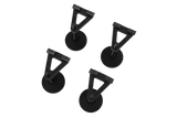 Adjustable Levelling Legs with Rubber Feet & Mounting Plates (Set of 4) for Sim Rig Chassis