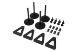 Adjustable Levelling Legs with Rubber Feet & Mounting Plates (Set of 4) for Sim Rig Chassis